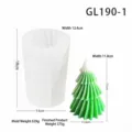 Moule en silicone pour bougie arbre de noel avec design plisse pour fabrication de bougies DIY. - GL190-1