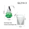 Set de moule en silicone pour bougie sapin de noël avec dimensions, outil de bricolage. - GL214-3