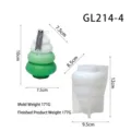 Moule en silicone pour bougie sapin de Noel et bougie verte finie avec dimensions. - GL214-4