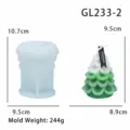 Moule en silicone bougie sapin de noël fabrication artisanale bougie parfumée 3D kit. - GL233-2