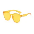 Occhiali da sole alla moda trasparenti color caramella, occhiali unisex per uso quotidiano. - Giallo Visione Notturna