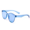 Occhiali da sole oversize trasparente blu colore caramella per uomo e donna eleganti. - Azzurro