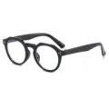 Unisex unregelmäßige Blaulichtfilter Brille mit stilvollem schwarzem dickem Rahmen im Retro-Stil. - Schwarz