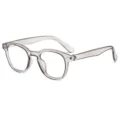 Gafas redondas transparentes luz azul retro montura optica gris para hombre y mujer - Gris claro