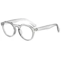 Koreanische unregelmäßige Blaulichtfilter Brille transparenter Rahmen Retro Modestil - Hellgrau