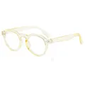 Transparente gelbe unregelmäßige flache optische Brille für Damen und Herren Mode - Hellgelb