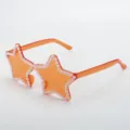 Orangene sternförmige Perlen Sonnenbrille, trendige Party Brille für Damen und Mode. - Orangerote Perlen