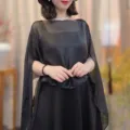 2025 summer women black sheer cape shawl versatile lightweight elegant fashion outerwear - Black