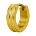Goldener Klappcreole aus Titanstahl mit mattem und poliertem Finish im Duo-Design - 4*9mm / Gold