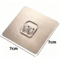 Strong self-adhesive brushed gold wall hook with a 7x7cm square base for bathroom - Brushed Gold Single Claw Hook 38 Mil