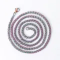 Stainless steel rainbow wheat chain jewelry DIY accessory dragon bone chain part. - 3mm x 50cm / Colorful