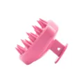 Pink silicone scalp massager shampoo brush with soft spikes and heart shape handle - Pink