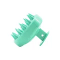 Spazzola ergonomica per massaggio cuoio capelluto in silicone verde menta e cura - Verde