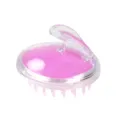 Spazzola massaggiante per cuoio capelluto in silicone rosa per lavaggio e cura capelli - Viola Cristallo Trasparente
