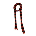 Y2K punk style red and black striped skinny long knit scarf versatile winter fashion accessory - Red & Black