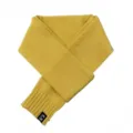Cozy bright yellow knitted sleeve scarf, solid color stylish winter warm winter neck wrap. - Lemon Yellow