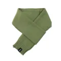 Cozy green knitted sleeve scarf, creative cross-wrap winter neck warmer for women. - Avocado Green