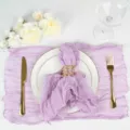 Lavender gauze napkin bohemian table runner set elegant wedding party home table decoration - 50*50 / No. 59 Deep Wine Red