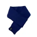 Solid royal blue knitted sleeve scarf, cozy soft texture winter warm neck wrap accessory - Klein Blue