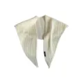 Bufanda triangular de punto acanalado liso, chal decorativo de moda de invierno acogedor. - Blanco
