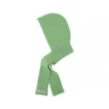 Balaclava in maglia verde con sciarpa cappello con cappuccio caldo invernale elegante donna - Rapeseed Green