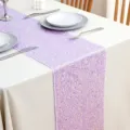 Light purple sequin table runner for wedding party banquet table decoration and celebration events. - 30*183 / Purple
