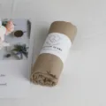 Solid color cotton linen rolled scarf with packaging band, autumn winter warm fashion shawl. - 90*180cm / Khaki