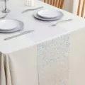 Sequin table runner for wedding party birthday hotel banquet decoration and table setting. - 30*183 / White