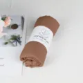 Brown solid color wrinkled cotton linen scarf variant, soft warm winter neck wrap shawl. - 90*180cm / Brown