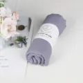 Solid color wrinkle cotton linen scarf for women, cozy winter warm fashion neck wrap. - 90*180cm / Grey Purple