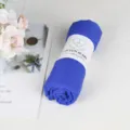 Solid color blue cotton linen scarf, soft warm winter wrap, casual daily fashion neck warmer. - 90*180cm / Blue