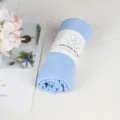 Solid color cotton linen scarf roll variant showcasing soft fabric and elegant drape style. - 90*180cm / Light Blue
