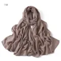 Modal cotton scarf detail, soft texture drape fabric, solid color elegant accessory. - 19#