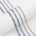 Collar de cadena Figaro multicolor de acero inoxidable, variante de varios anchos. - Multicolor