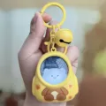 Schattige oplichtende ster beren sleutelhanger tas hanger leuk nachtlampje accessoire. - Geel-Beer