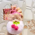 Schattige pluche poppen sleutelhanger pluche bal tas charm in roze ontwerp. - Individuele Verpakking / Roze