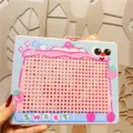 Leuke cartoon taart magnetische stalen bal tekenbord sleutelhanger speelgoed cadeau. - Individuele Verpakking / Snack Squad magnetisch bord met 384 kralen - Roze