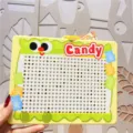Draagbaar magnetisch stalen kogel tekenbord schattige cartoon sleutelhanger speelgoed - Individuele Verpakking / Snack Squad magnetisch bord met 384 kralen - Groen