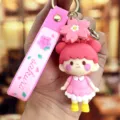 Roze sakura meisje sleutelhanger schattige rugzak hanger tekenfilm pop leuk cadeau - Verlegen kersenbloesemmeisje