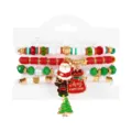 Set di braccialetti natalizi in argilla polimerica con ciondoli Babbo Natale e renna - Stile Regalo Di Natale E Renna / Colorato
