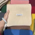 Korean style knitted scarf for women, warm winter soft solid color cozy casual neck wrap. - Mini Ingot Off-White