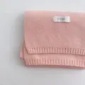 Women's pink knit winter scarf, cozy solid color warm neck wrap for daily wear and outdoor style. - Baby Pink