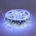 Decorative LED copper wire fairy lights for festive garden and wedding lighting decor - 3m 100 LEDs - 3 AA Flashing Battery Box / Black Wire Cold White