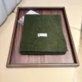 Dark green ribbed knit winter short scarf, cozy and thick warm neck warmer accessory for women. - Army Green