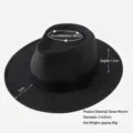 Schwarzer Stroh-Panamahut als Sonnenschutz, Kopfumfang 58cm, Krempe 7cm Breite - 58cm / Panamahut / Panama-Strohhut mit Band, Schwarz