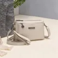 Κομψή τσάντα χιαστί από συνθετικό δέρμα PU με πολλαπλά διαμερίσματα για γυναίκες. - Ζαχαρί