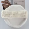 Diadema de felpa blanca suave para lavado de cara y accesorios de cuidado de la piel mujer - Diadema Única / Beige