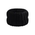 Muñequera de felpa suave absorbente para lavar la cara en color negro minimalista - Muñequera Única / Negro