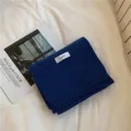Bufanda de invierno de punto azul, calentador de cuello de lana suave para mujer y hombre, clásico. - Azul zafiro