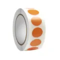 Rouleau d'autocollants ronds orange de 19mm, étiquettes adhésives pour marquage et classement. - Orange